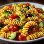 Mediterranean Chickpea Protein Pasta Salad Recipe