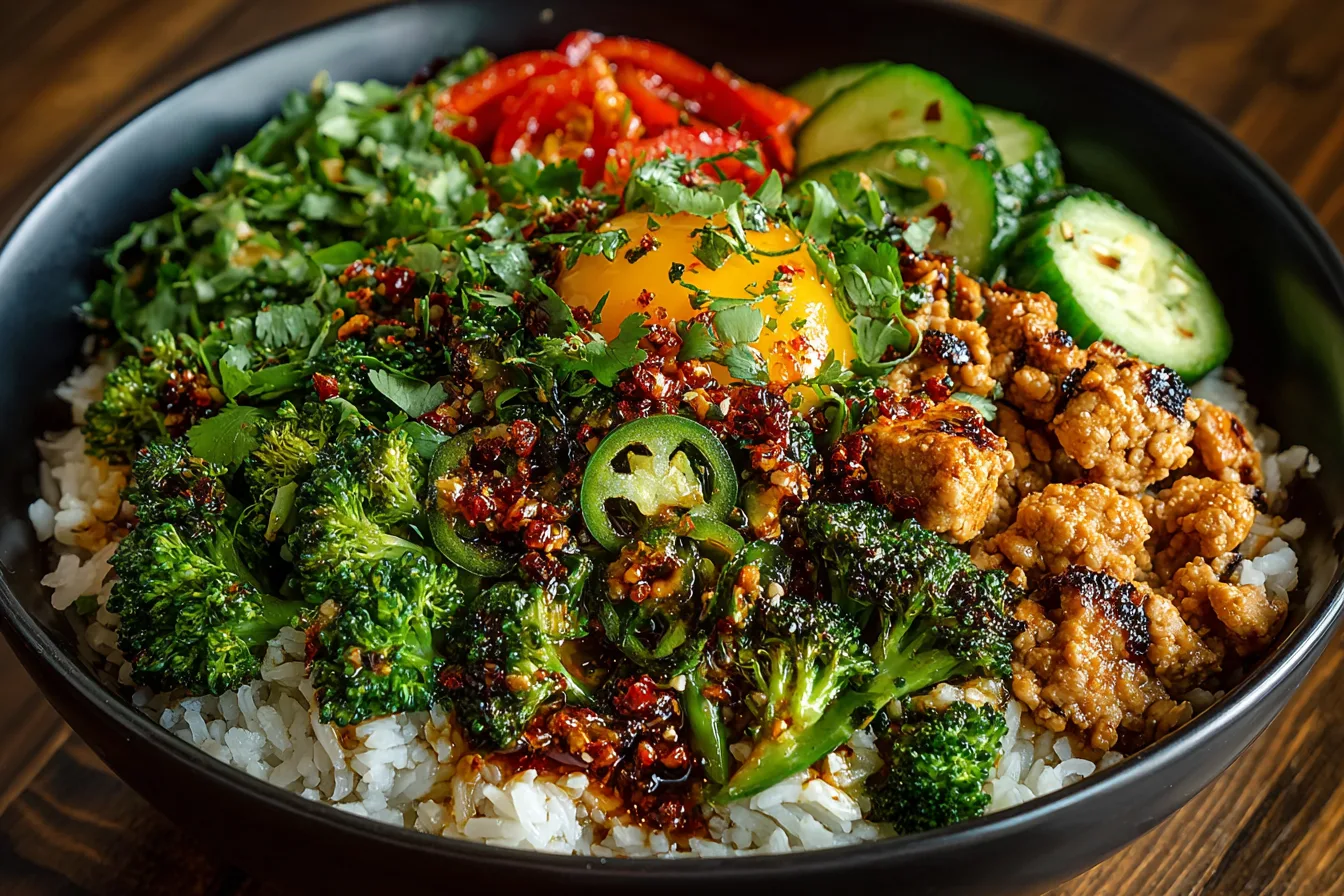 Healthy Ground Chicken Rice Bowls for Meal Prep