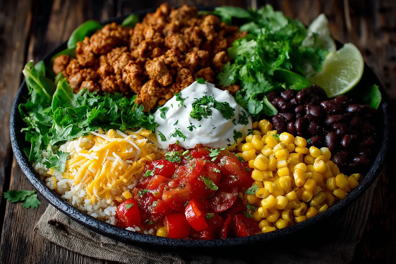 Healthy Ground Chicken Taco Bowls: A Wholesome, Customizable Meal