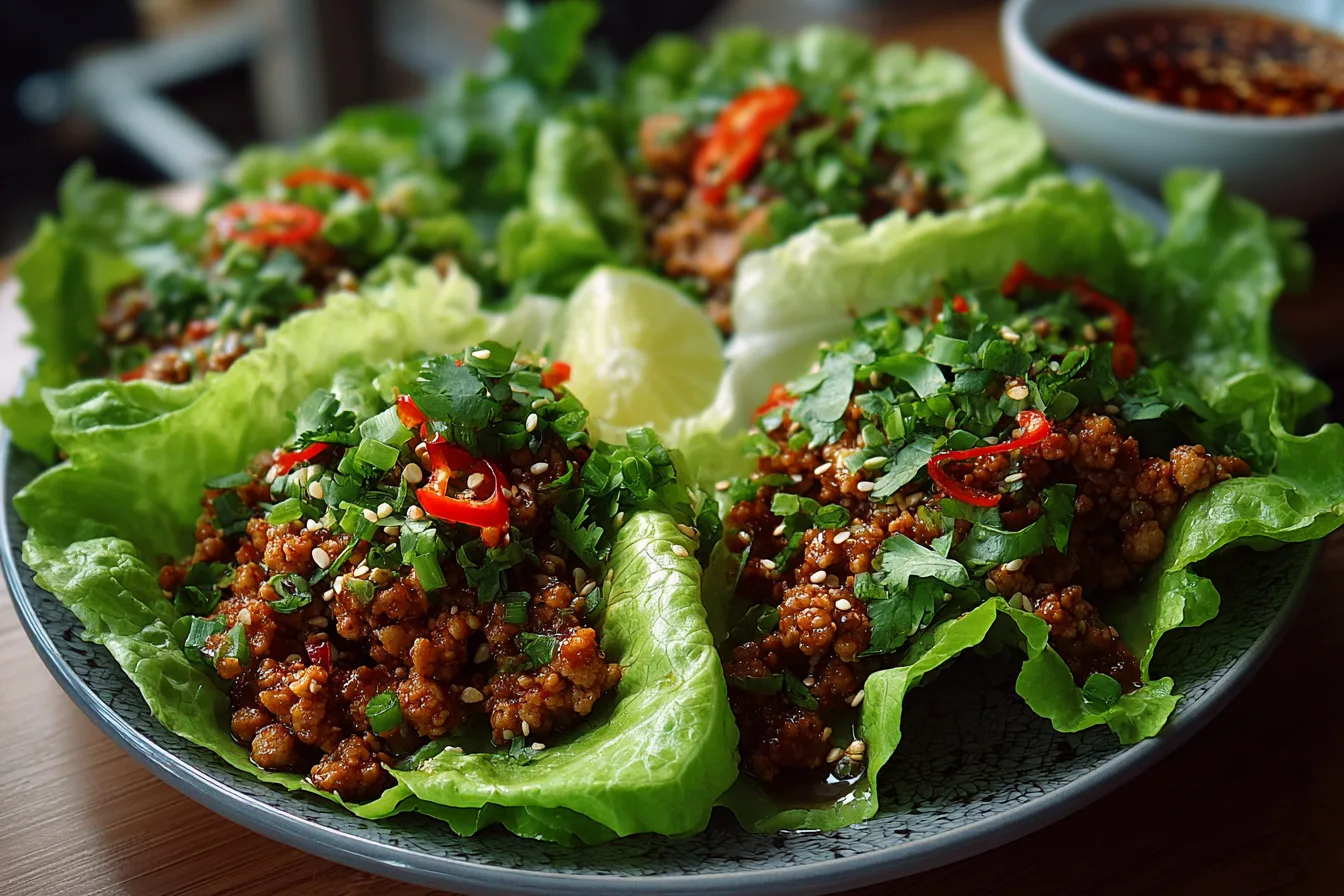 Spicy Ground Chicken Lettuce Wraps: A Flavor-Packed Recipe
