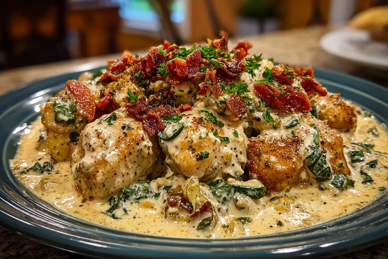 Creamy Crockpot Tuscan Chicken