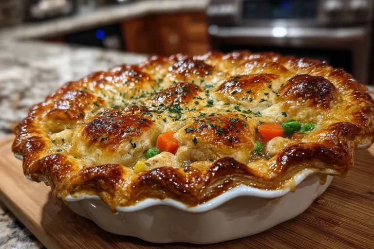 Healthy High Protein Chicken Pot Pie Made with Greek Yogurt