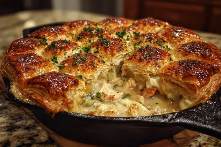 Skillet Chicken Pot Pie with Puff Pastry: A Tasty, Time-Saving Recipe