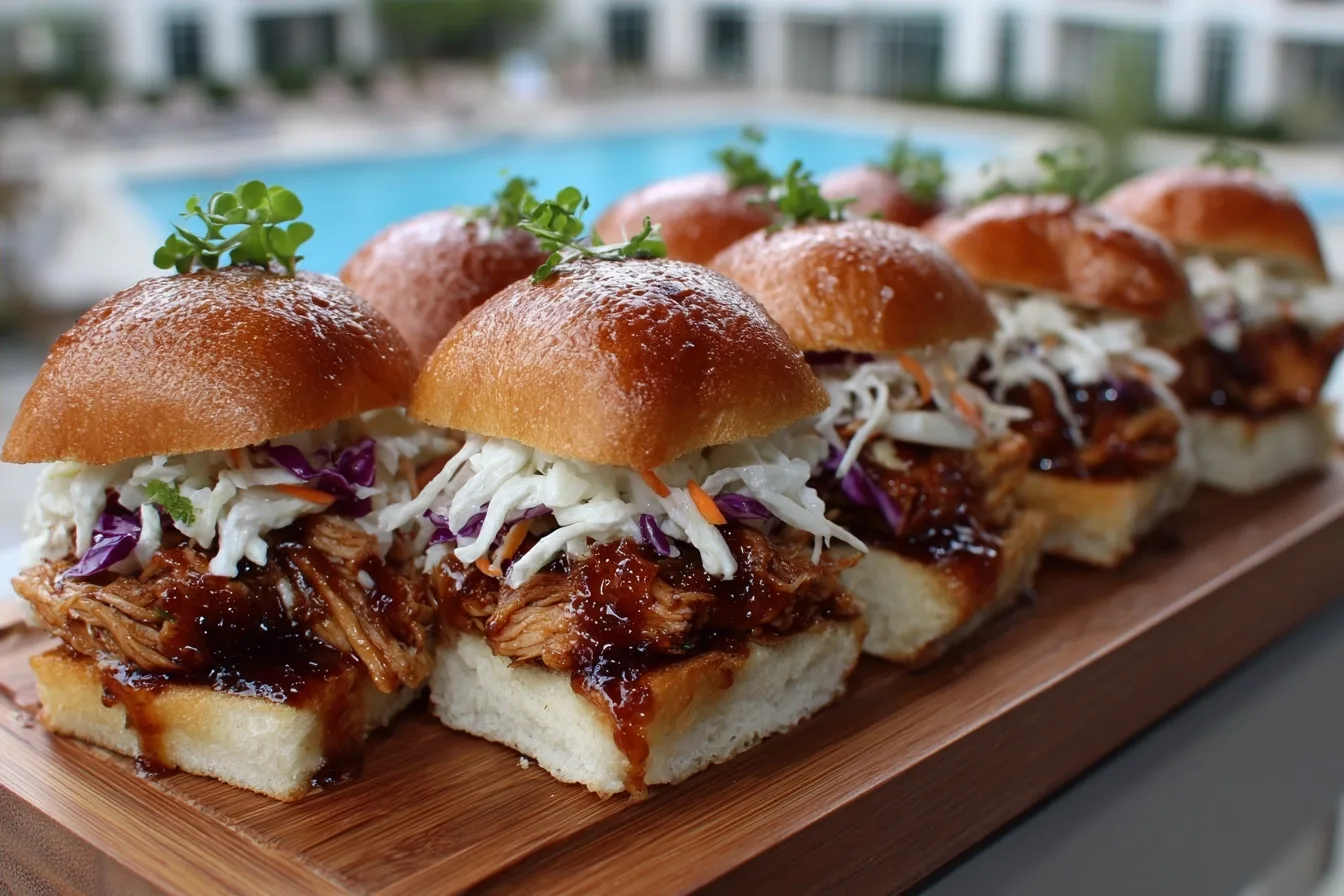Easy Hawaiian Chicken Sliders for Pool Parties