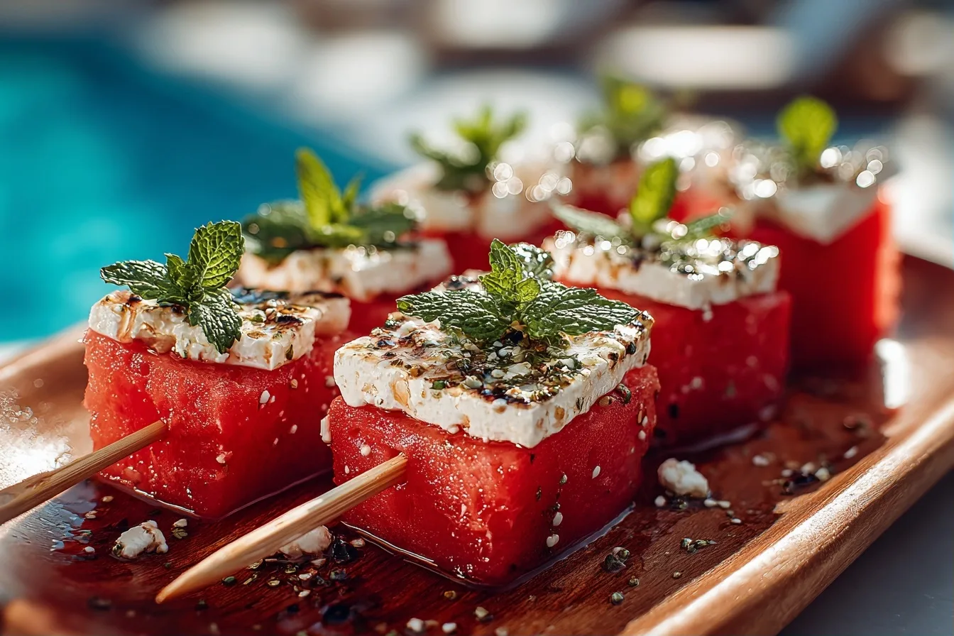 Poolside Watermelon Feta Skewers – A Fresh Summer Delight