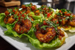 Easy Shrimp Taco Lettuce Wraps