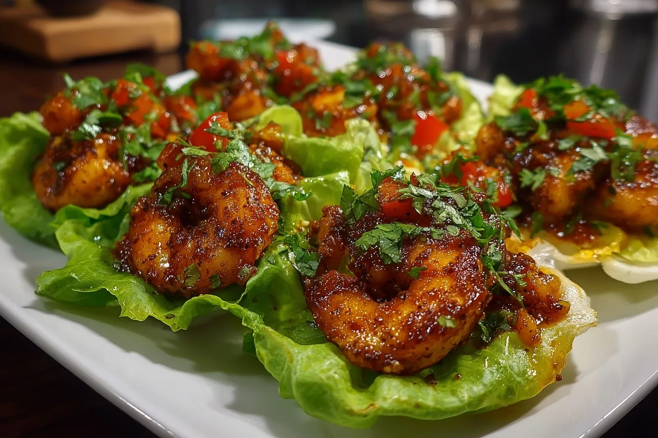 Easy Shrimp Taco Lettuce Wraps