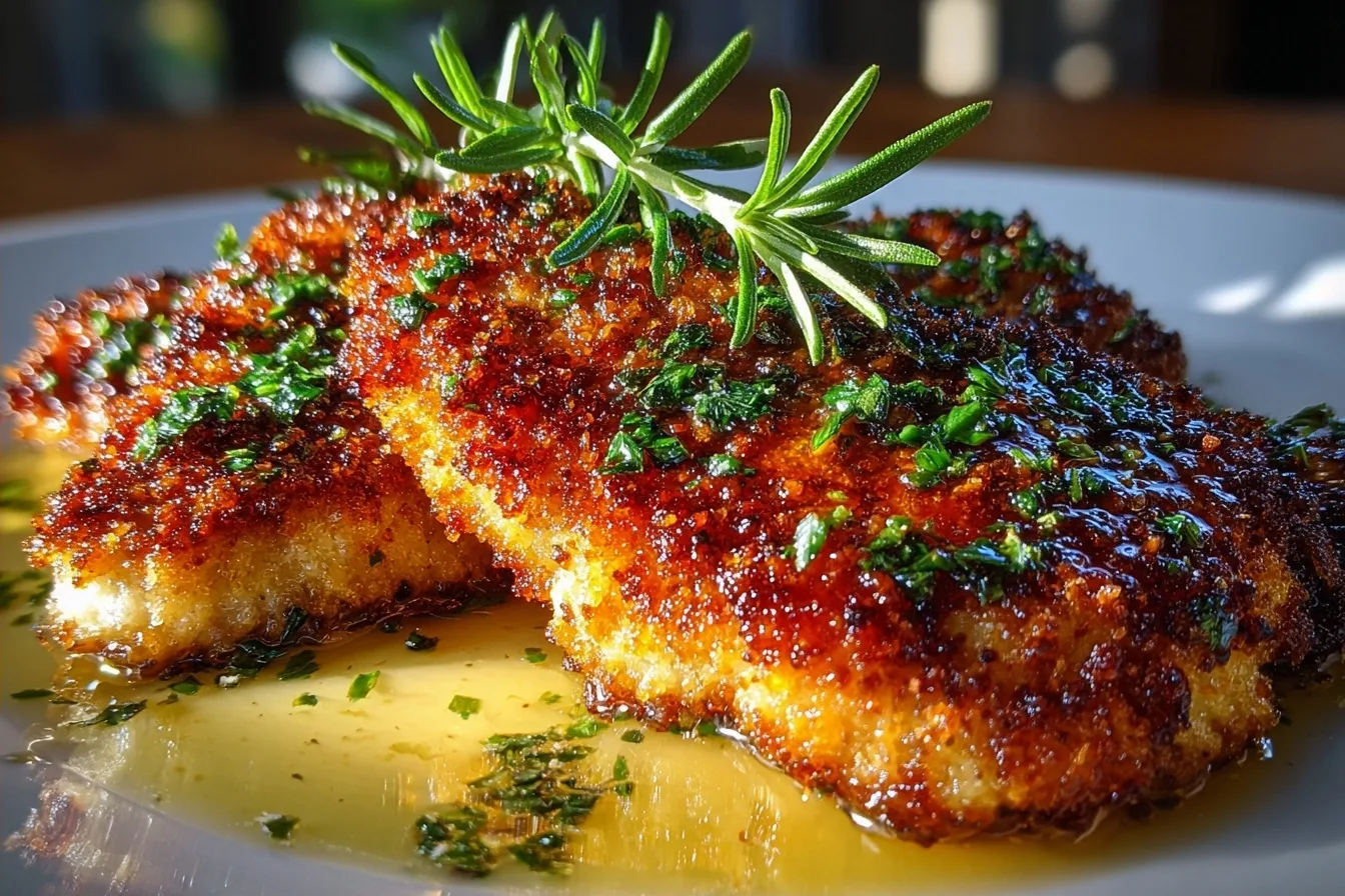 Crispy Parmesan Crusted Chicken Cutlets
