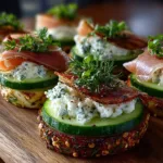 Low Carb Cucumber Sandwich Bites