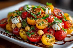 Mediterranean Caprese Chickpea Salad Recipe