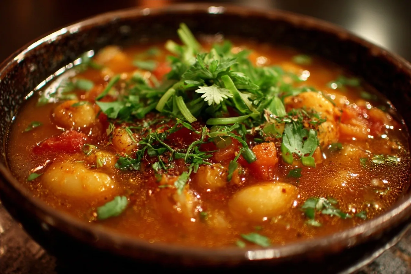 Vegan Lima Bean Stew with Tomatoes, Carrots, and Garlic