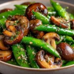 Garlic Butter Snap Peas with Mushrooms