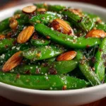 Garlic Snap Peas with Almonds