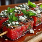 Watermelon Feta Skewers with Mint: A Refreshing Summer Combination
