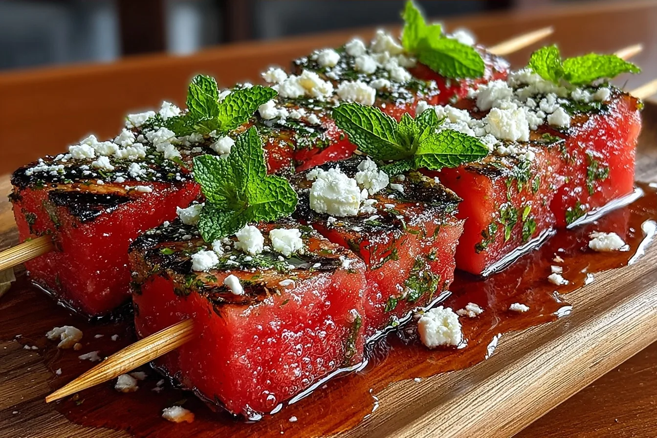 Watermelon Feta Skewers with Mint: A Refreshing Summer Combination