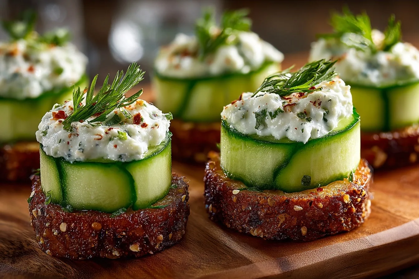 Cucumber Cream Cheese Bites