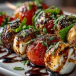 Caprese Skewers with Balsamic Glaze: A Fresh Summer Appetizer