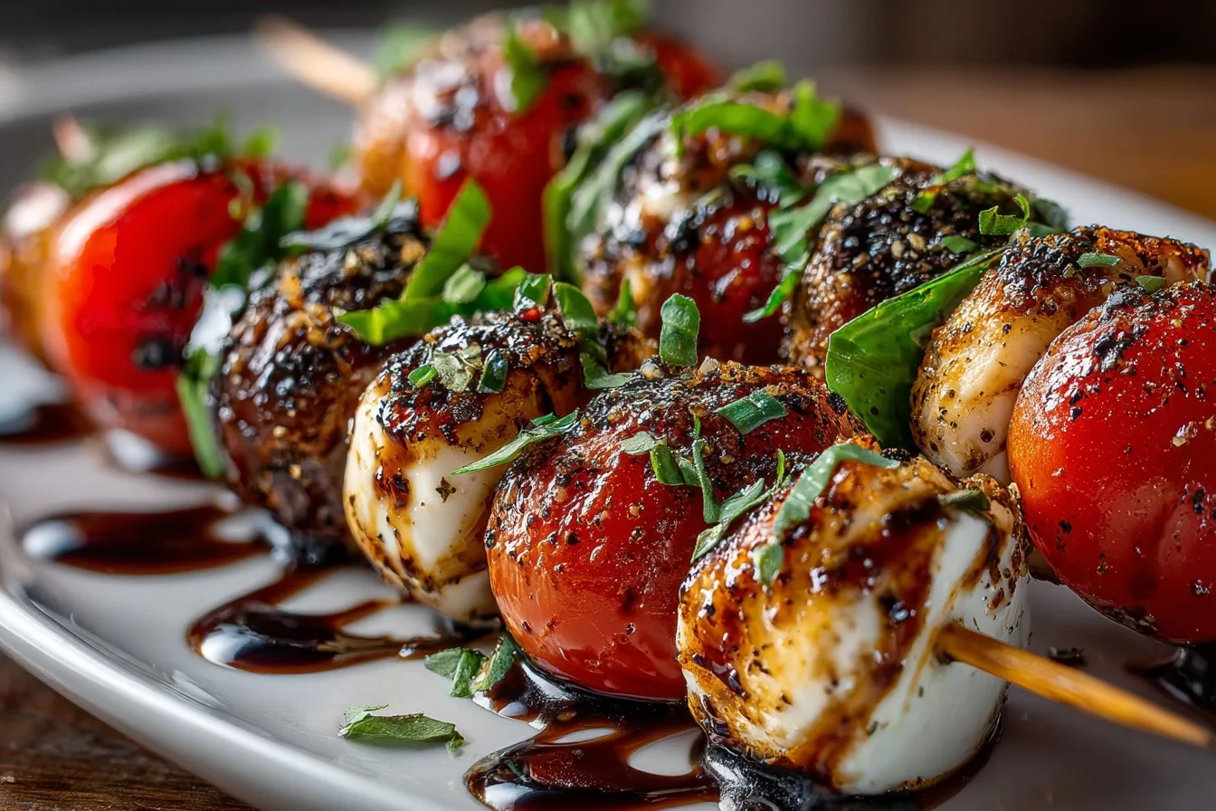 Caprese Skewers with Balsamic Glaze: A Fresh Summer Appetizer