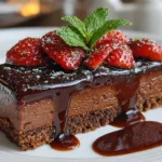 Dark Chocolate Mousse Cake with Creamy Silk and Rich Flavor