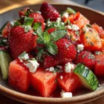 Healthy Summer Quinoa Salad with Chickpeas, Cucumber, and Red Pepper
