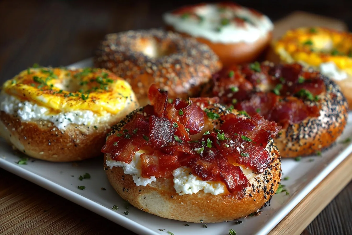 Healthy Breakfast Protein Bagels