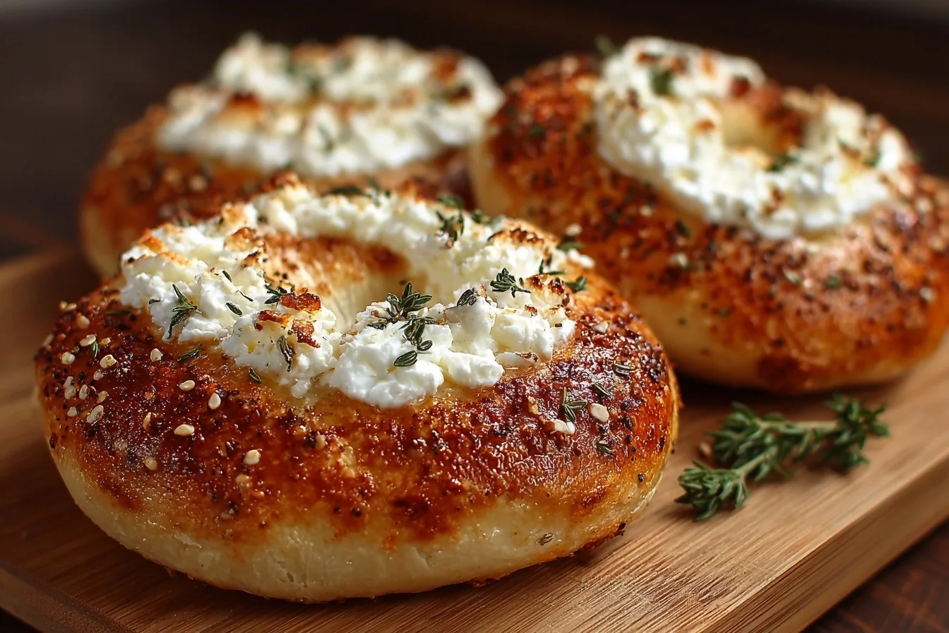 3-Ingredient Greek Yogurt Protein Bagels