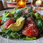 Avocado Arugula Parmesan Salad