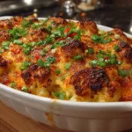Buffalo Chicken Cauliflower Casserole
