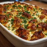 Creamy Keto Shredded Chicken Casserole