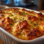 Cheesy Keto Shredded Chicken Bake