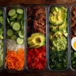 Keto Shredded Chicken Meal Prep Bowls