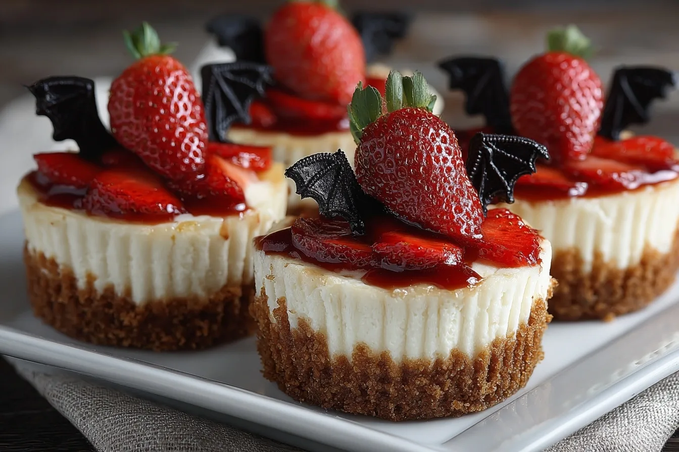 Halloween Strawberry Cheesecake Cups