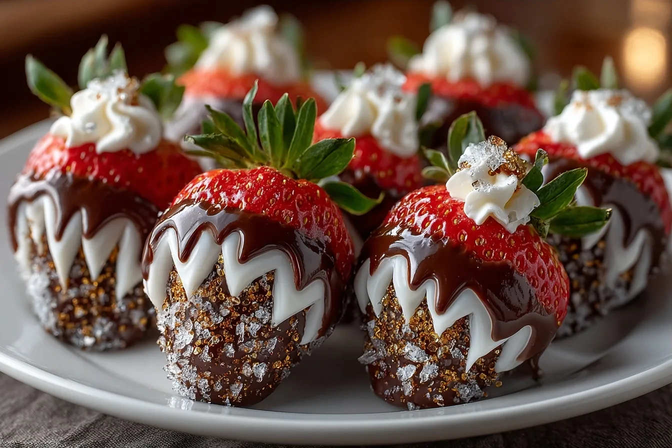 Easy Halloween Chocolate Covered Strawberries