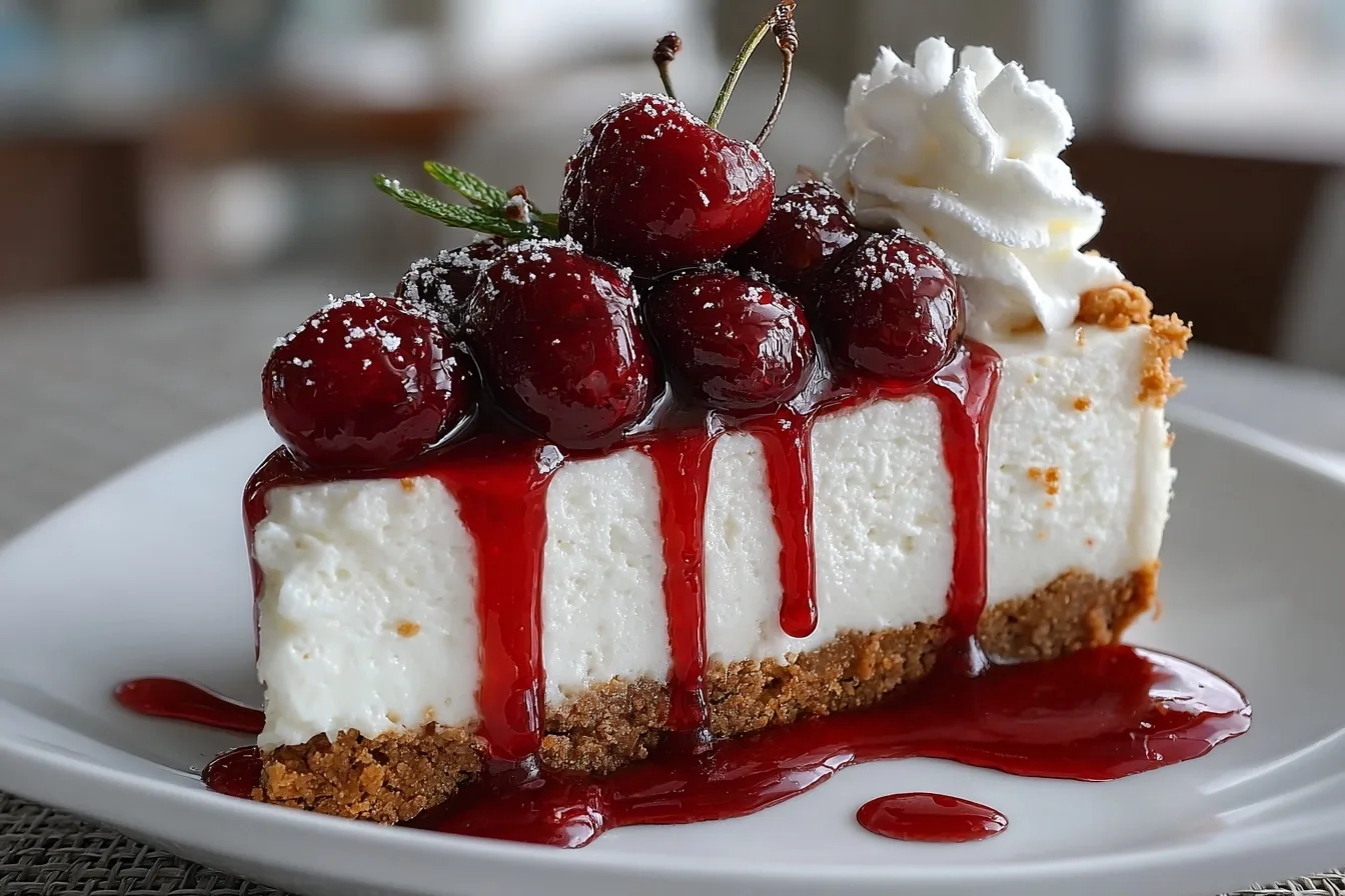 No-Bake Cherry Cheesecake