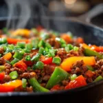 Unstuffed Pepper Skillet Ground Beef: Easy One-Pan Dinner