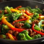 Quick Healthy Ground Turkey & Veggie Stir Fry