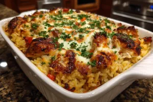 Dump-and-Bake Chicken & Rice Casserole
