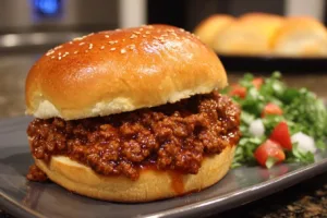 Crockpot Ground Beef Sloppy Joes