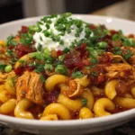 High Protein Crockpot Chicken Chili Mac
