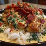 Slow Cooker Creamy Tuscan High Protein Chicken