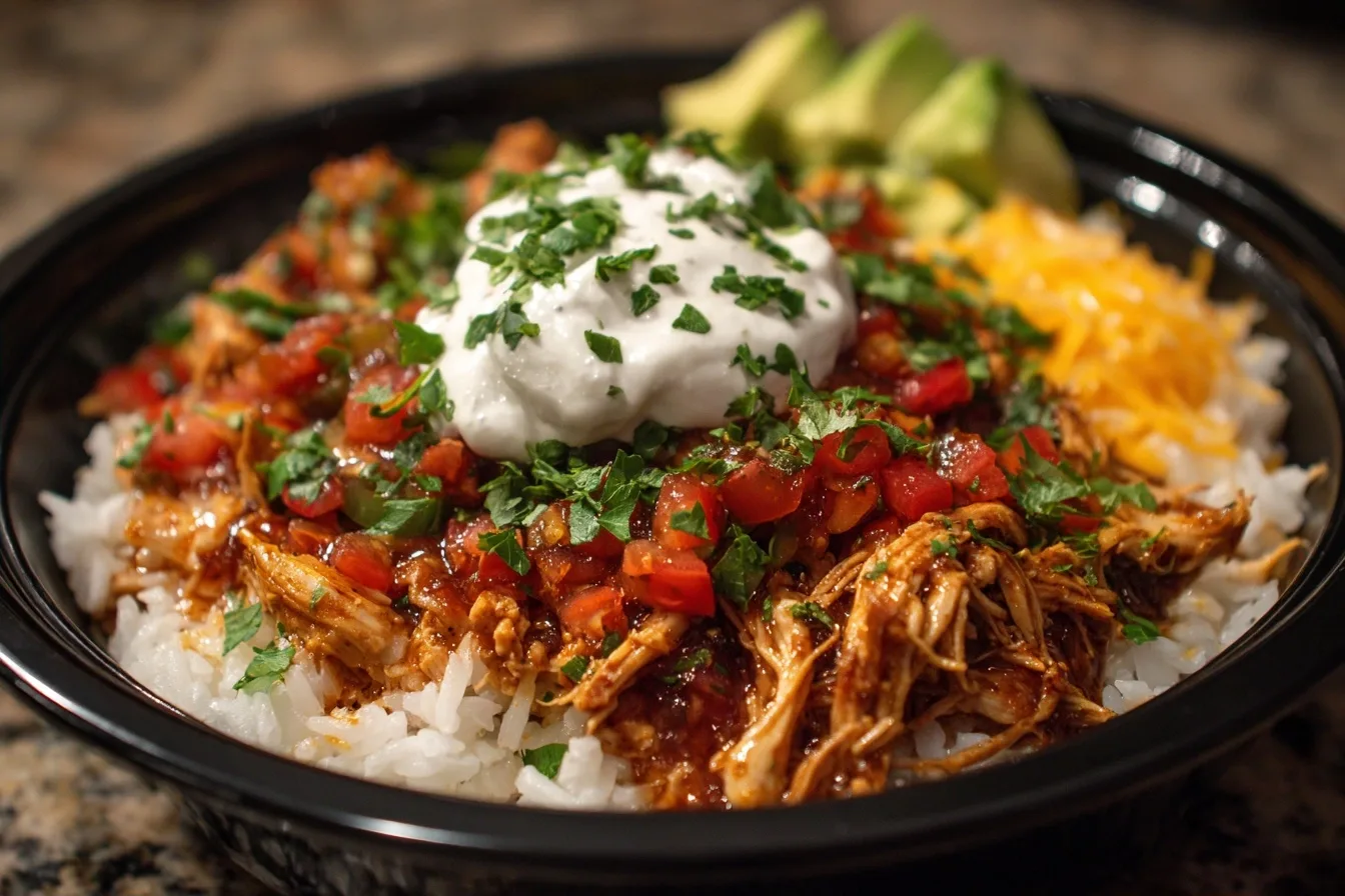 Slow Cooker Chicken Fajita High Protein Bowls