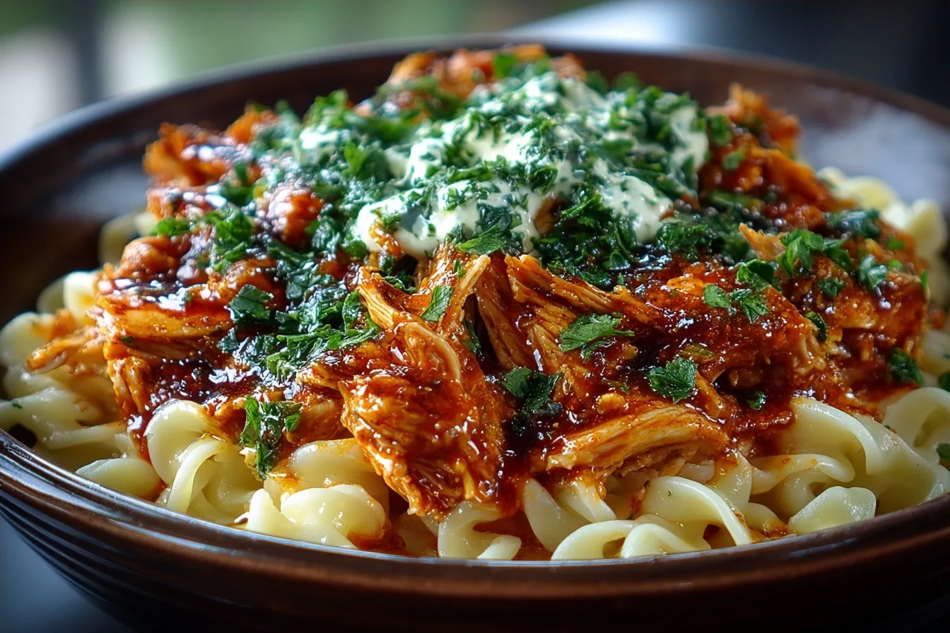 Crockpot Buffalo Chicken Shredded Bowls