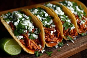 Slow Cooker Mexican Shredded Chicken Tacos