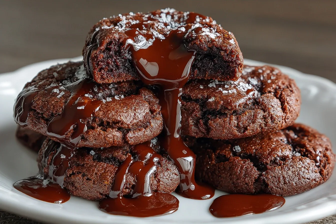 Keto Rich Chocolate Lava Fudge Cookies