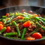 Healthy Ground Beef Stir Fry with Fresh Veggies