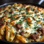 Cheesy Hamburger Meat Pasta Bake