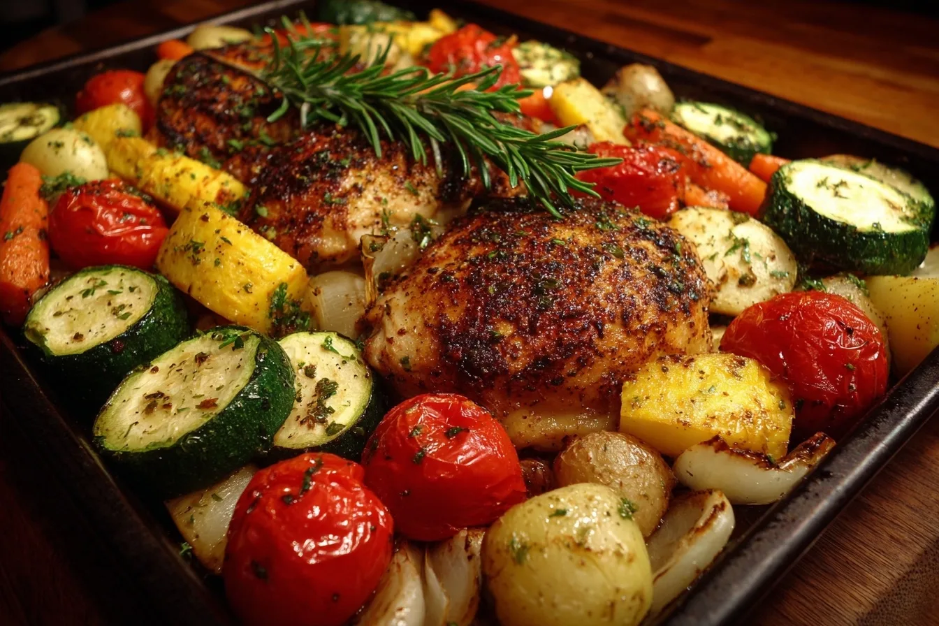 Simple Sheet Pan Chicken and Roasted Vegetables