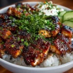 Super Easy Teriyaki Chicken Rice Bowl