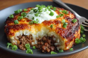 Cheesy Ground Beef and Rice Skillet