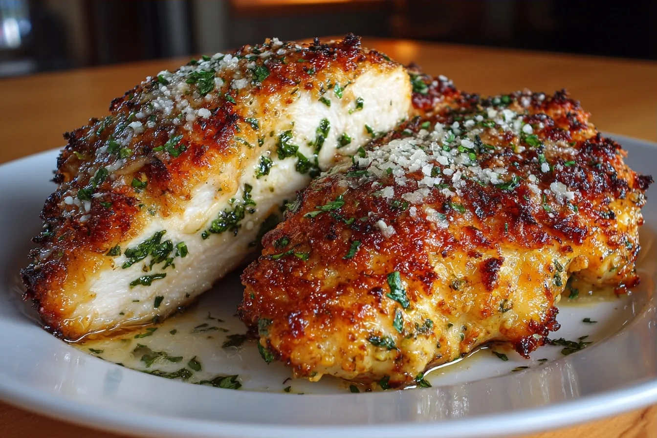 Parmesan Crusted Air Fryer Chicken Breast